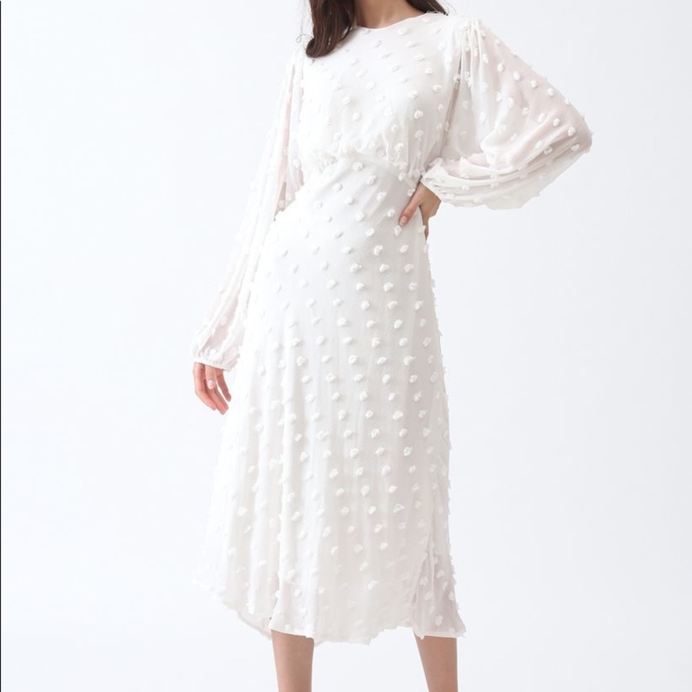 Chicwish Cotton Candy Sheer Maxi/Midi Dress White